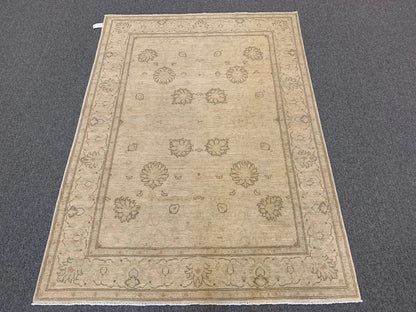 Oushak Ivory/antique looks 5X7 Handmade Wool Rug # 9605