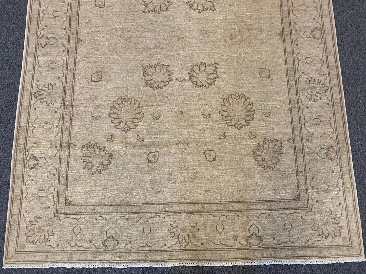 Oushak Ivory/antique looks 5X7 Handmade Wool Rug # 9605