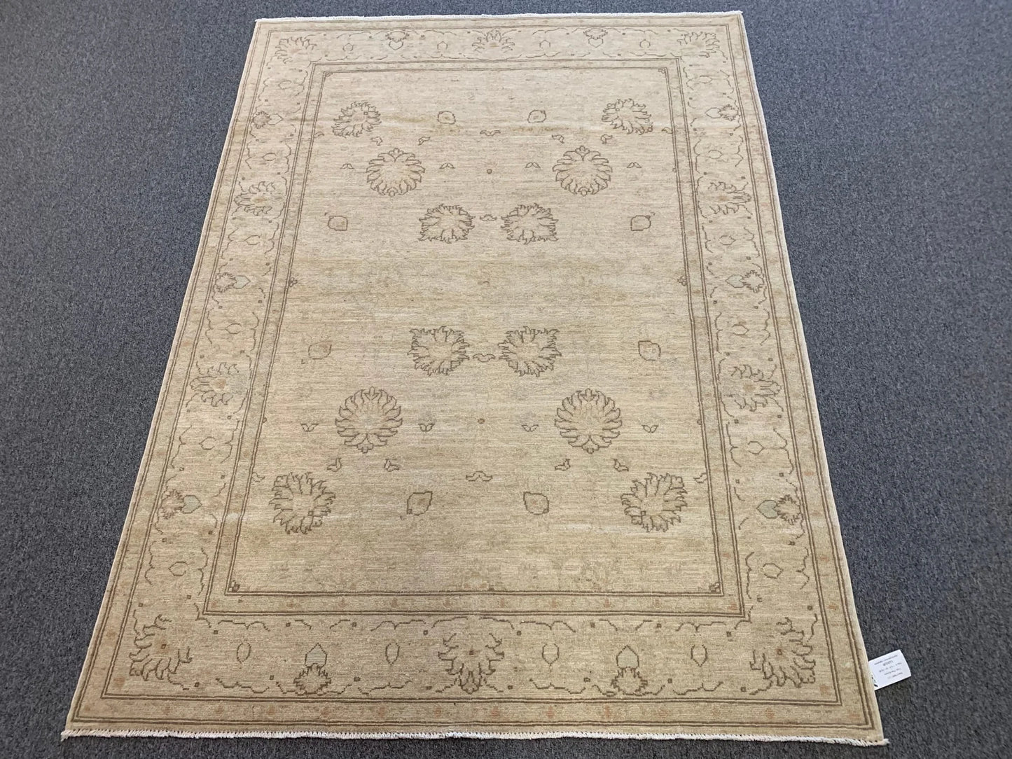 Oushak Ivory/antique looks 5X7 Handmade Wool Rug # 9605