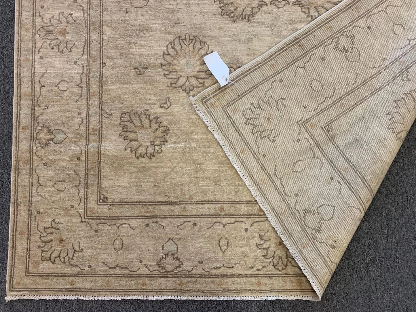 Oushak Ivory/antique looks 5X7 Handmade Wool Rug # 9605