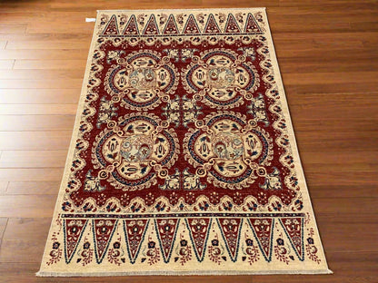 Tribal Multicolor 5X7 Aryana Handmade Wool Rug # 9169