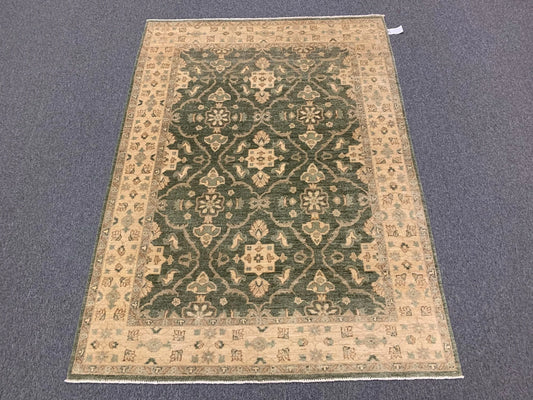 Oushak antique Green 5X7 Handmade Wool Rug # 10467