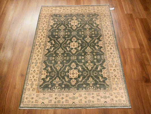 Oushak antique Green 5X7 Handmade Wool Rug # 10467