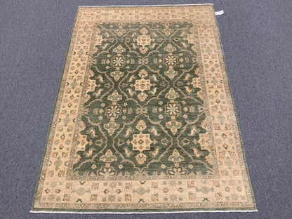 Oushak antique Green 5X7 Handmade Wool Rug # 10467