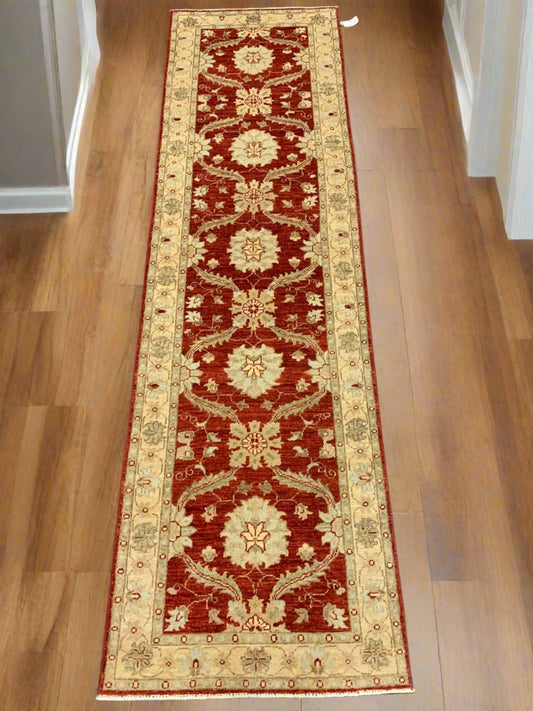 2'6"X10' Oushak Chobi Handmade Wool Runner # 10284