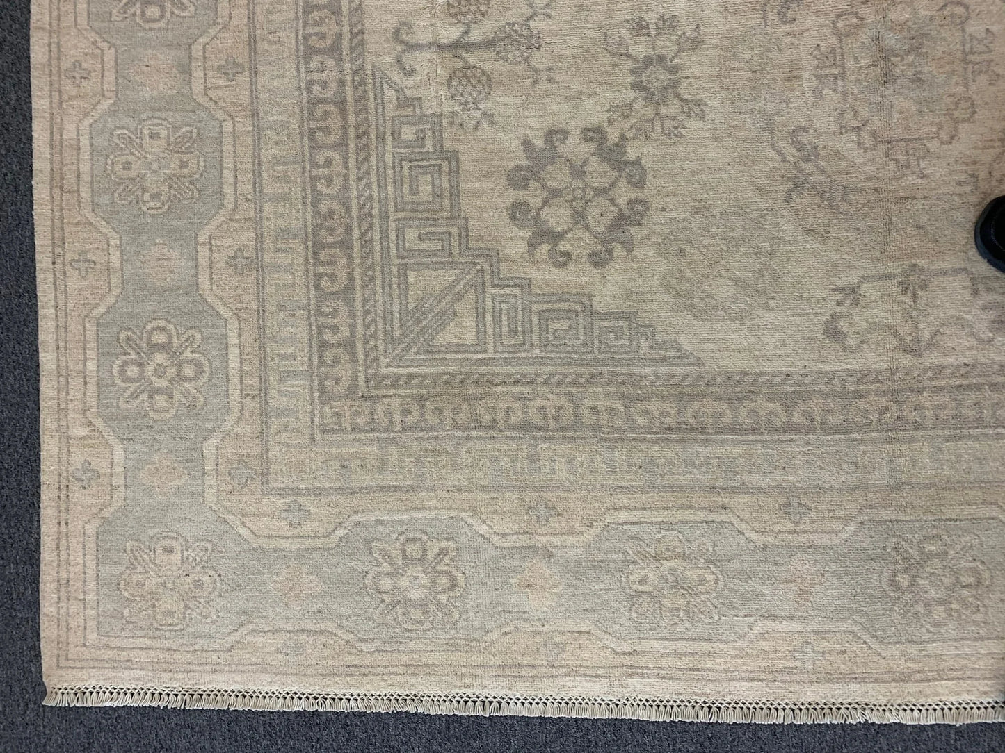 8X10 Oushak Soft Gray/Ivory Handmade Wool Rug # 11391