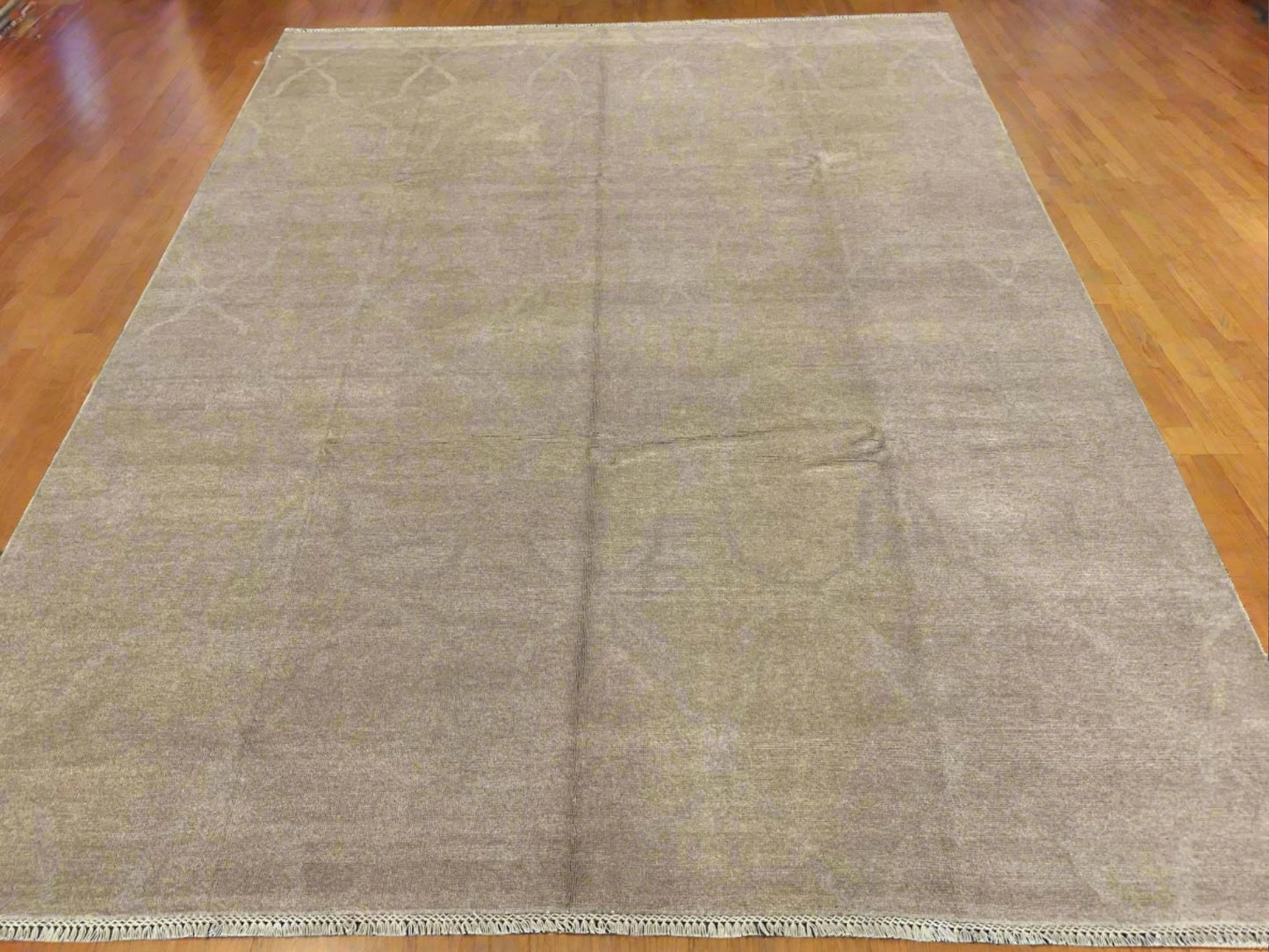 8X10 Modern Natural Wool Color Handmade Rug # 11477