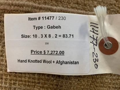 8X10 Modern Natural Wool Color Handmade Rug # 11477