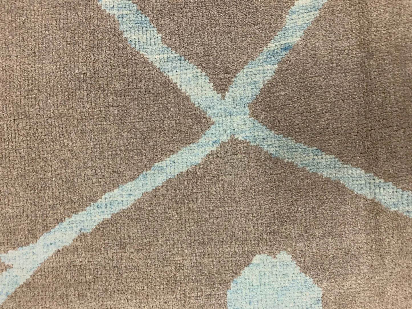 Light Blue/Brown 8X10 Modern Natural Wool Color Handmade Rug # 11478