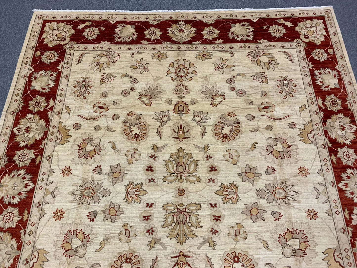 8X10 Chobi Ivory/ Rest Handmade Wool Rug # 7747