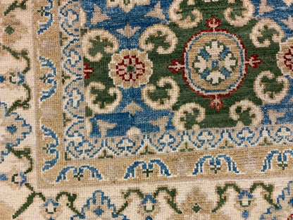 Oushak Light Blue/Beige 8X10 Handmade Wool Rug # 11205
