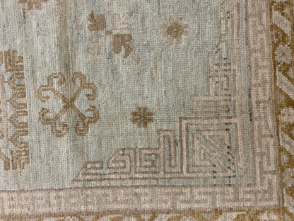 Beige/Soft Green 8X10 Oushak Handmade Wool Rug # 11200