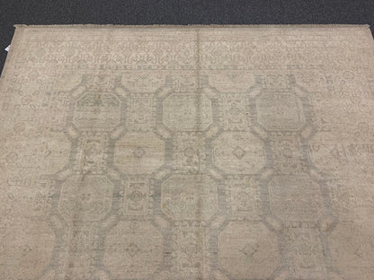 8X10 Oushak Soft Gray/Ivory Handmade Wool Rug # 11390