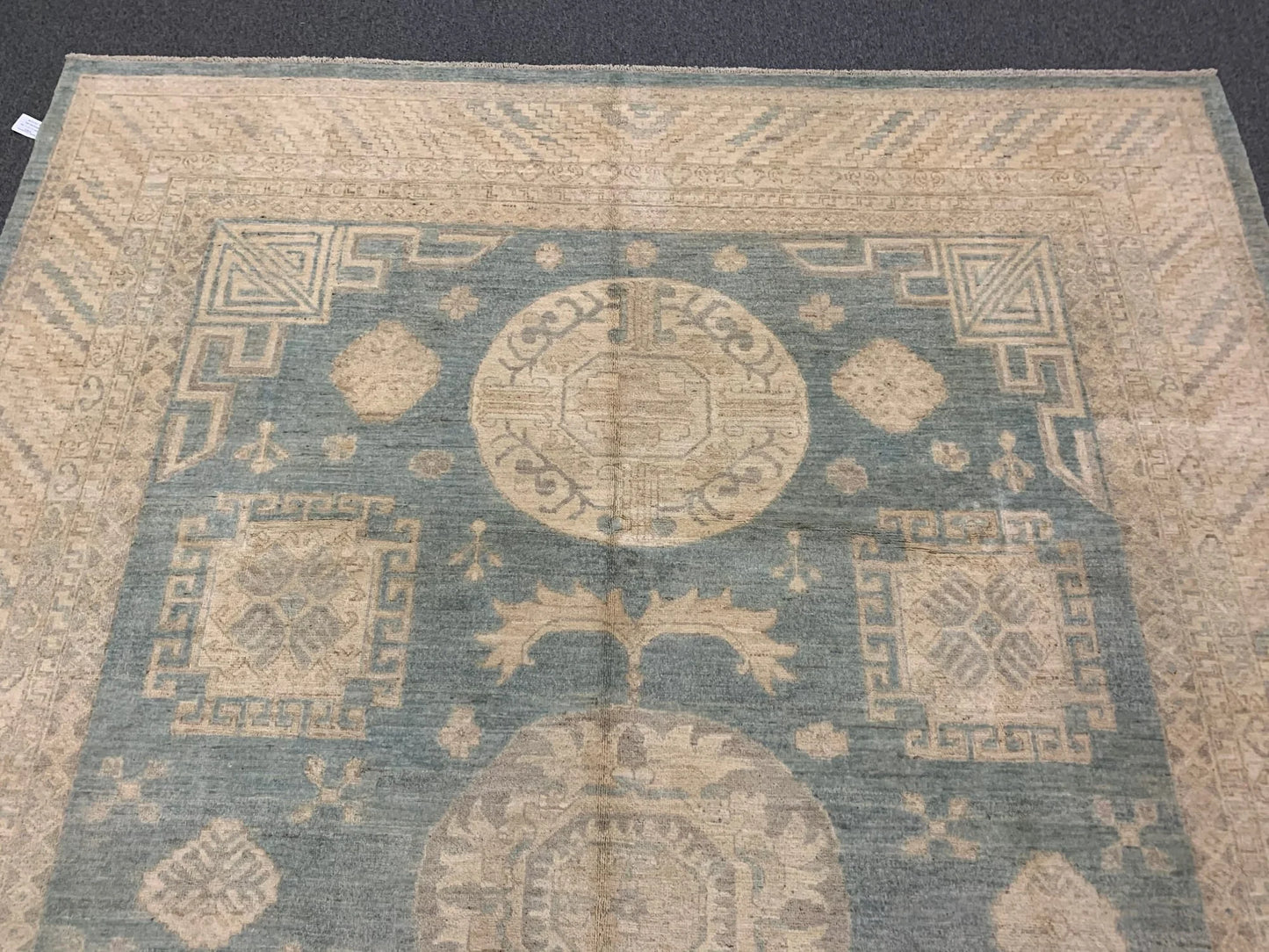 Soft Light blue 9X12 Oushak Handmade Wool Rug # 11151