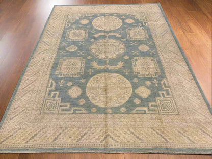 Soft Light blue 9X12 Oushak Handmade Wool Rug # 11151