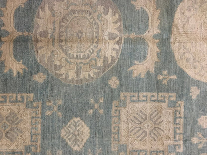 Soft Light blue 9X12 Oushak Handmade Wool Rug # 11151