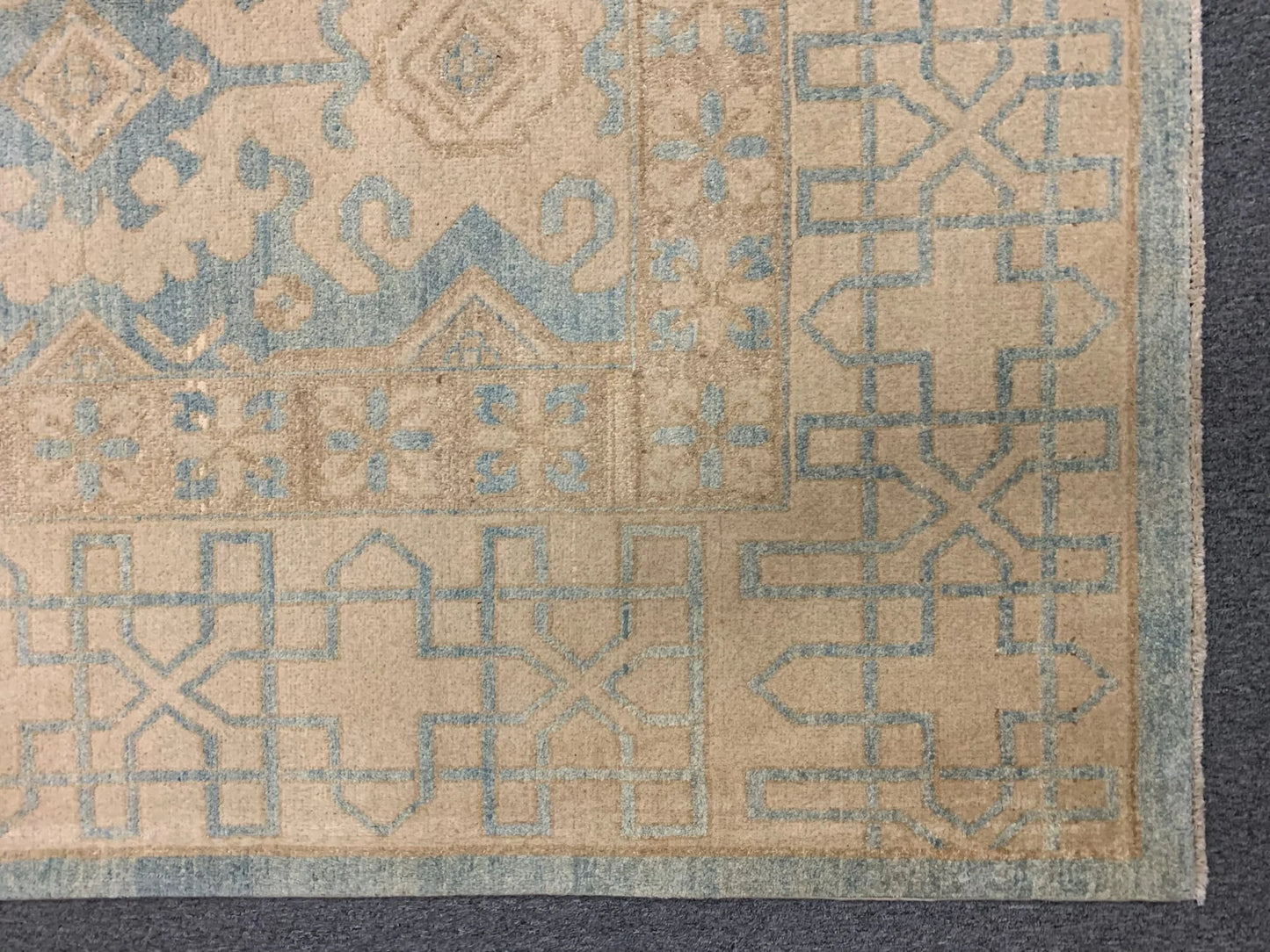 Light Blue Oushak 10X14 Handmade Wool Rug # 10883