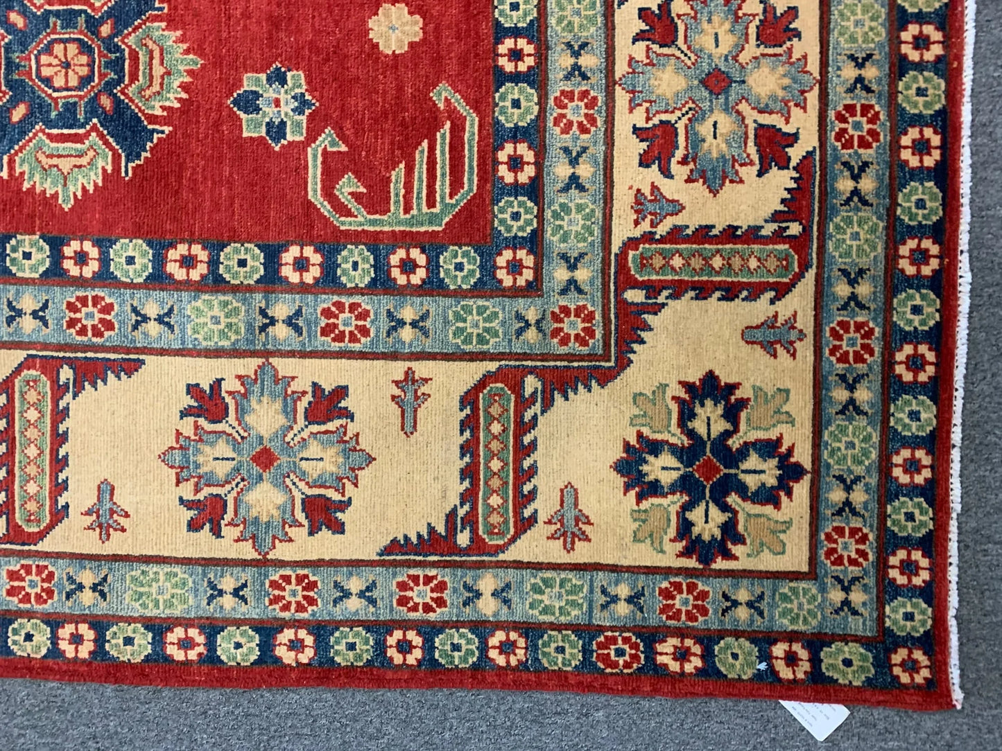 Red/Blue Kazak 10X14 Handmade Wool Rug # 10370