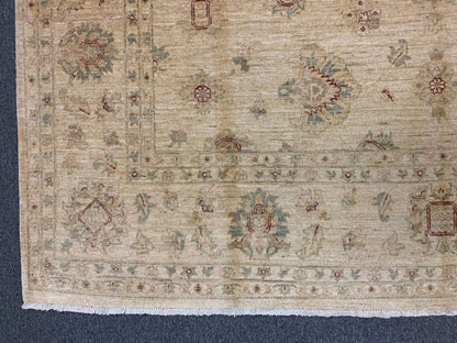 Ivory Ziegler 8X12 Handmade Wool Rug # 8887