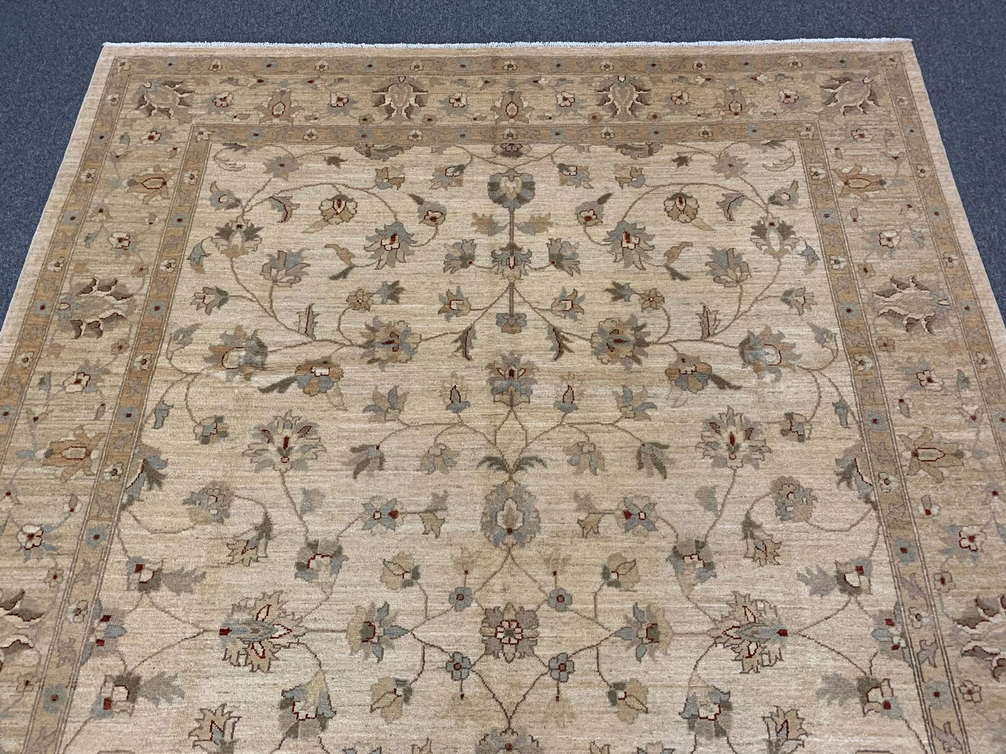 Ivory/Gold Oushak 8X11 Ziegler Handmade Wool Rug # 7960