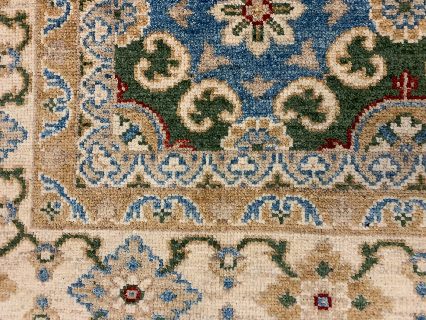 Oushak Light Blue/Beige 9X12 Handmade Wool Rug # 11204