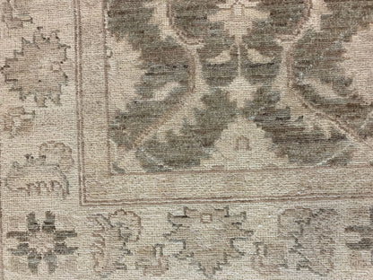 4X6 Oushak Soft Brown Handmade Wool Rug # 9700