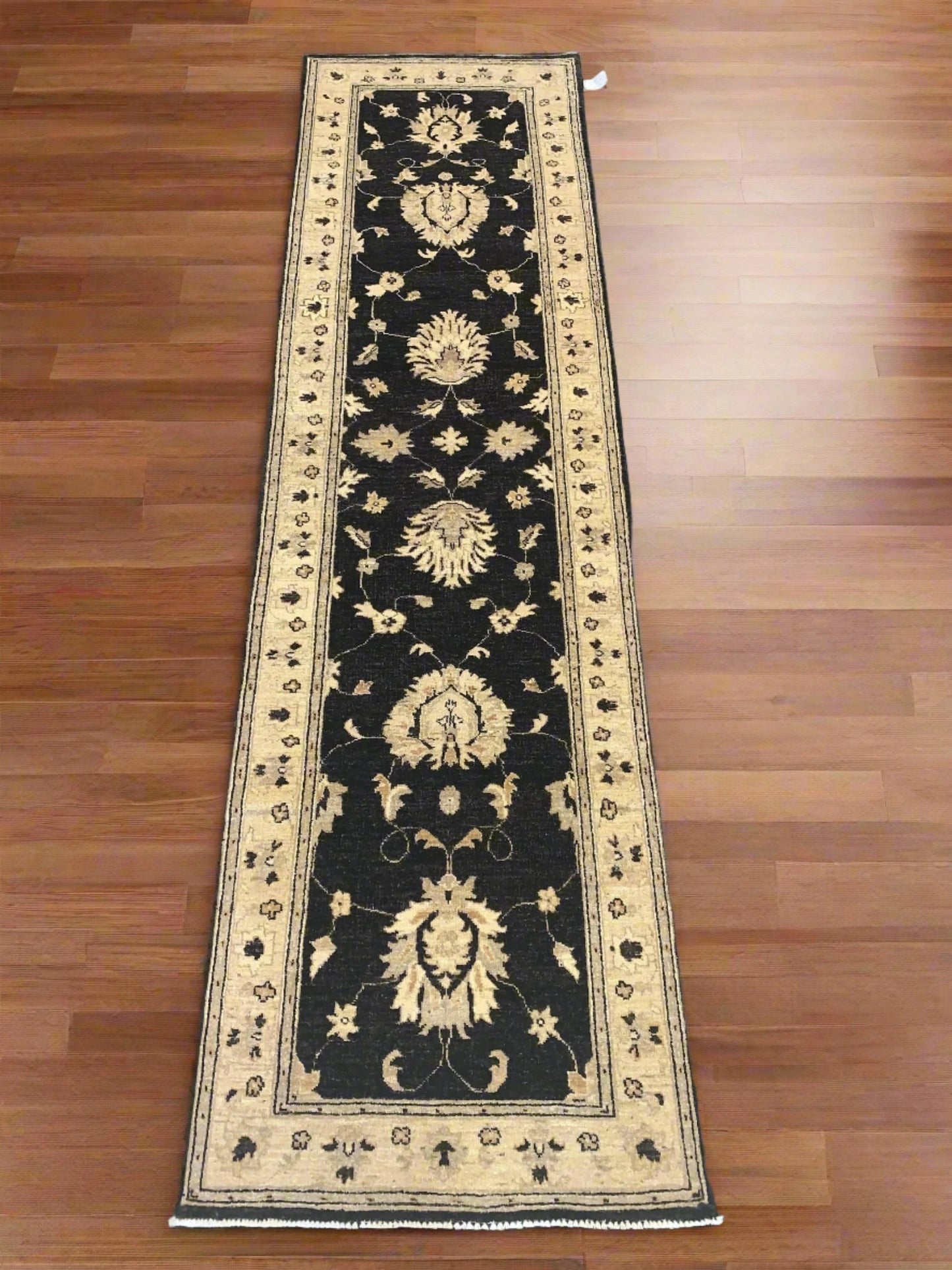 Oushak Black 2' 7"X10' Handmade Wool Runner Rug # 10289