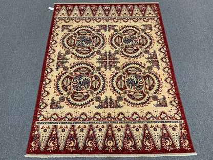 Tribal Multicolor 5X7 Aryana Handmade Wool Rug # 9172