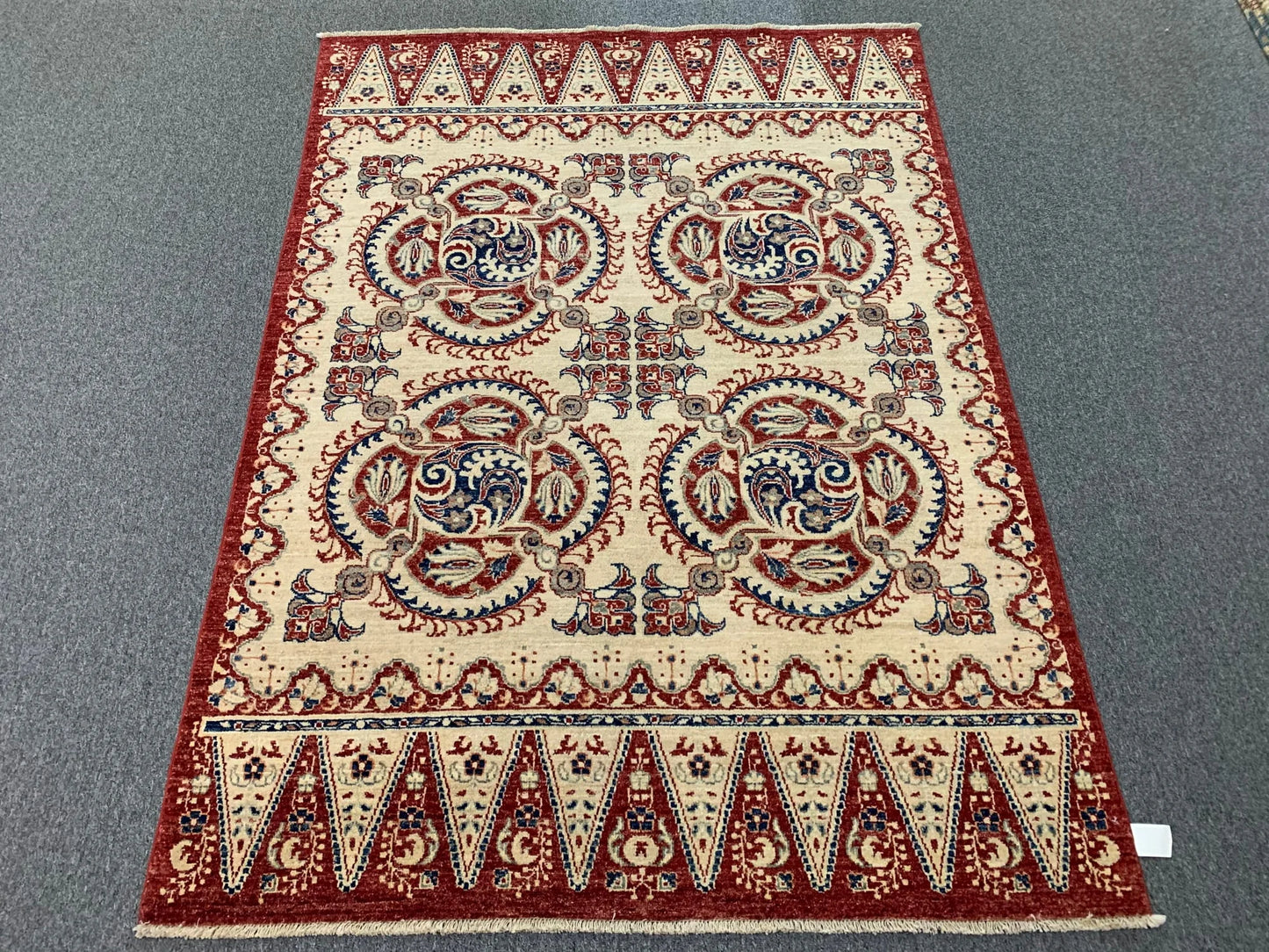 Tribal Multicolor 5X7 Aryana Handmade Wool Rug # 9170