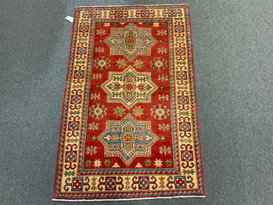 3' X 5' Fine Kazak Handmade Wool Rug # 10423