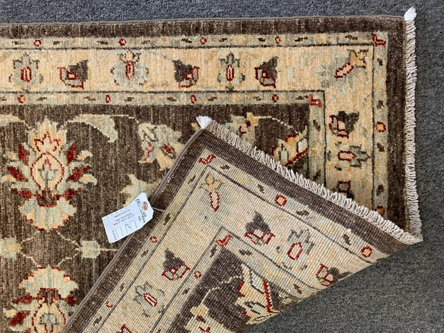 Brown Oushak Ziegler 3X4 Handmade Wool Rug # 11127