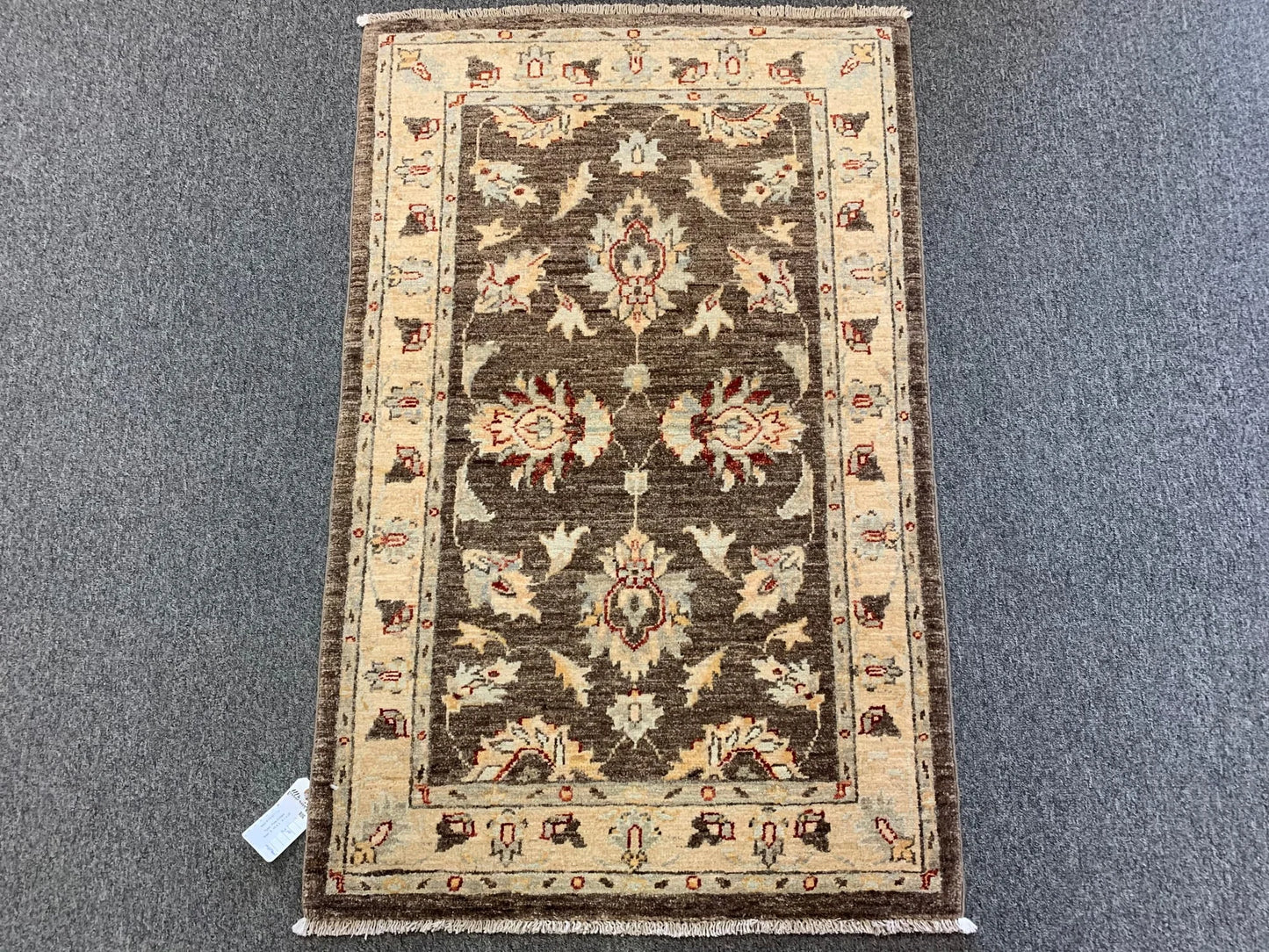 Brown Oushak Ziegler 3X4 Handmade Wool Rug # 11127