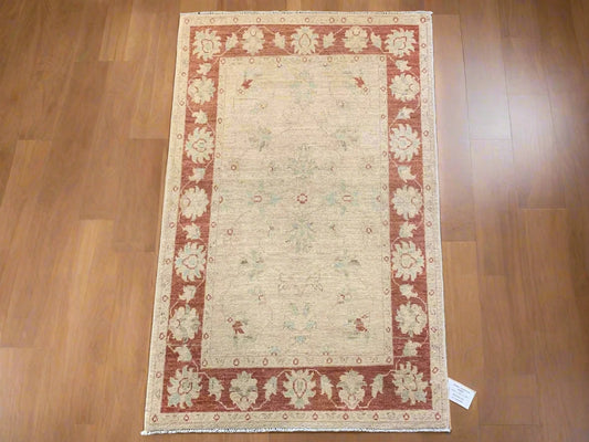 Oushak Chobi 3X4 Handmade Wool Rug # 9631