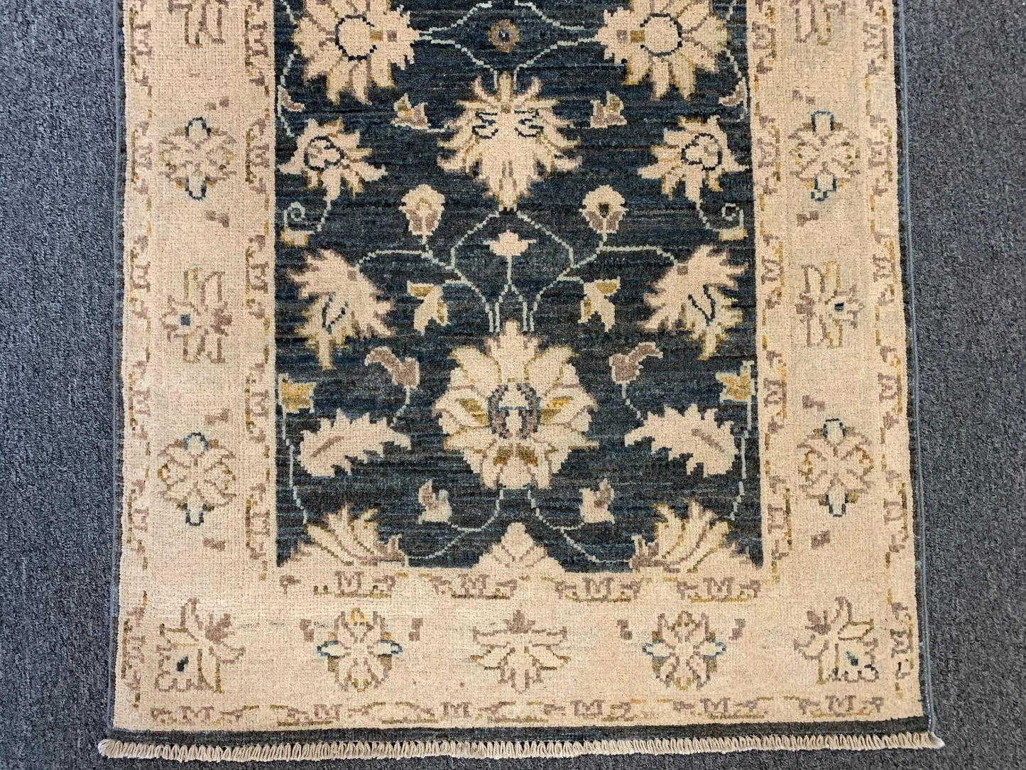 Charcoal Oushak 3X4 Handmade Wool Rug # 10548