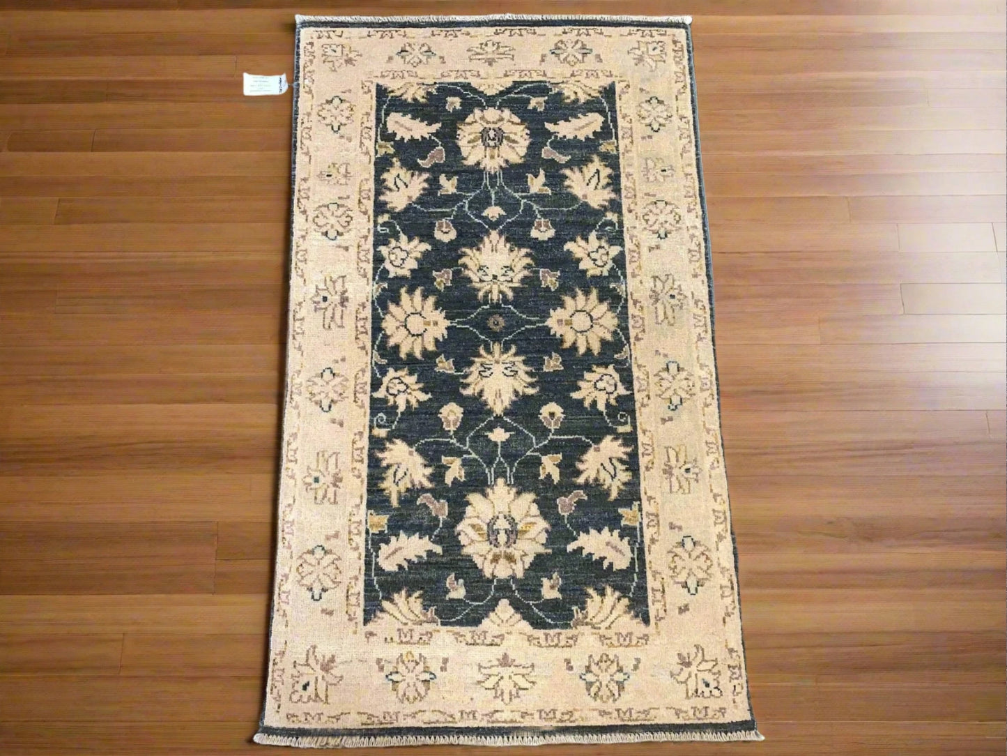 Charcoal Oushak 3X4 Handmade Wool Rug # 10548