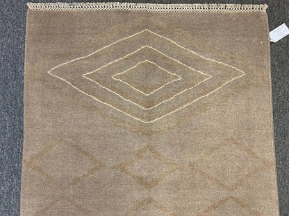 Modern Natural 3X5 Wool Color Handmade Rug # 11462