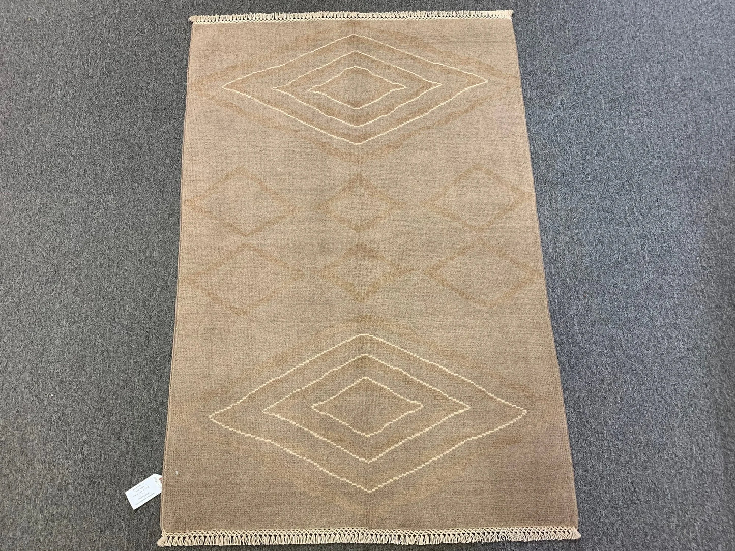 Modern Natural 3X5 Wool Color Handmade Rug # 11462