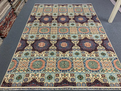 Mamluk Multicolor 10X14 Handmade Wool Rug # 11256