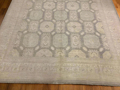 10X14 Oushak White Wash Handmade Wool Rug # 11457