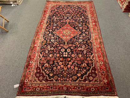 Wide Runner 5' 3" X 9' 10" Authentic Hamadan Hand Knotted Rug # 11611
