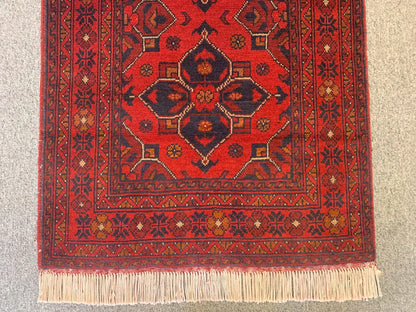 Khal Mohammadi Red Area Rug 3X4 Handmade Wool Rug # 11997