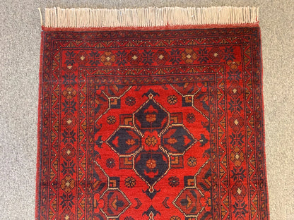 Khal Mohammadi Red Area Rug 3X4 Handmade Wool Rug # 11997