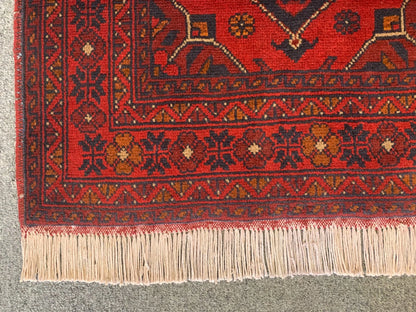 Khal Mohammadi Red Area Rug 3X4 Handmade Wool Rug # 11997