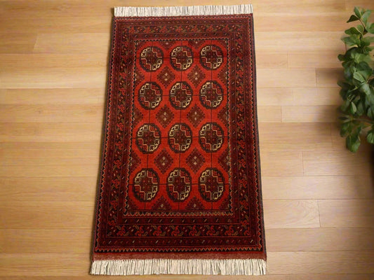 Khall Tribal Bokhara 3X4 Handmade Wool Rug # 11969