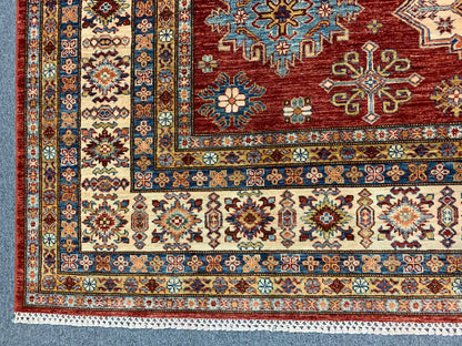 Super Kazak 9X12 Handmade Wool Rug # 12129