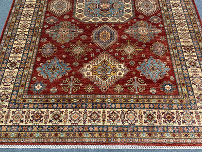 Super Kazak 9X12 Handmade Wool Rug # 12129