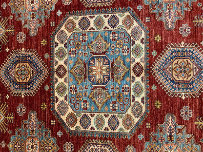 Super Kazak 9X12 Handmade Wool Rug # 12129