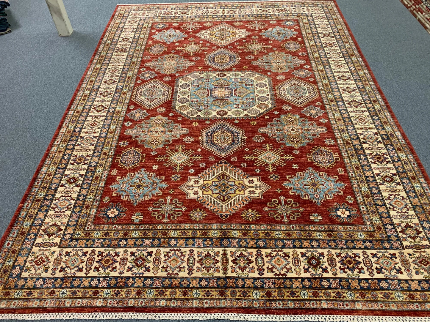 Super Kazak 9X12 Handmade Wool Rug # 12129