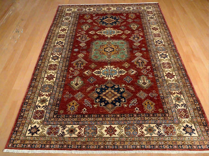 Super Kazak 9X12 Handmade Wool Rug # 12138