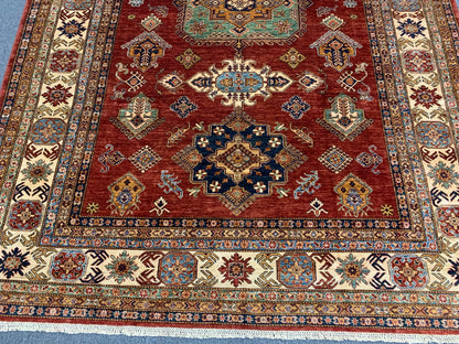 Super Kazak 9X12 Handmade Wool Rug # 12138